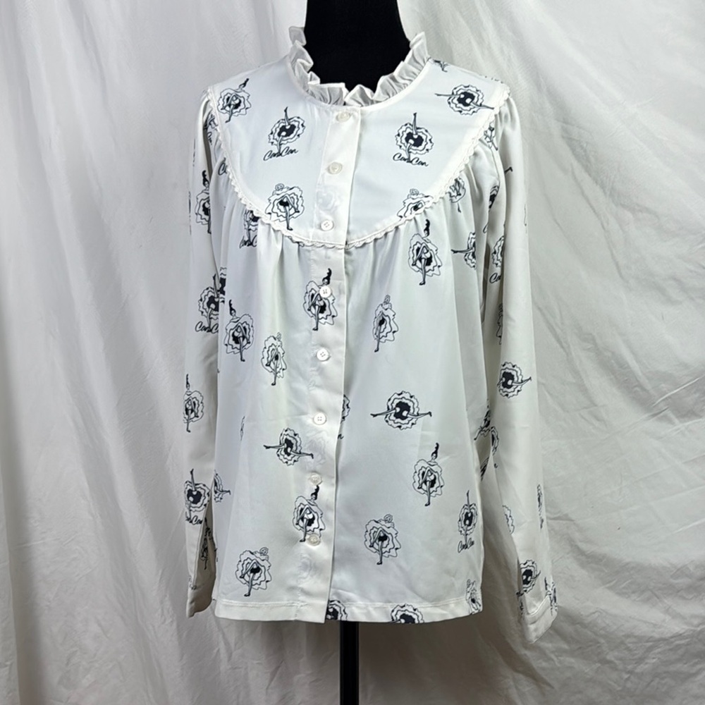 Margarin Fingers women’s button up blouse shirt top